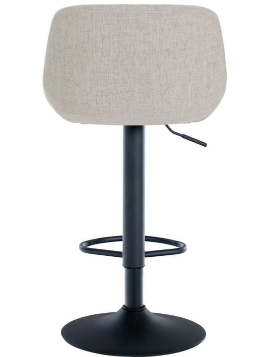 Juego de 2 taburetes de bar tela loft, crema