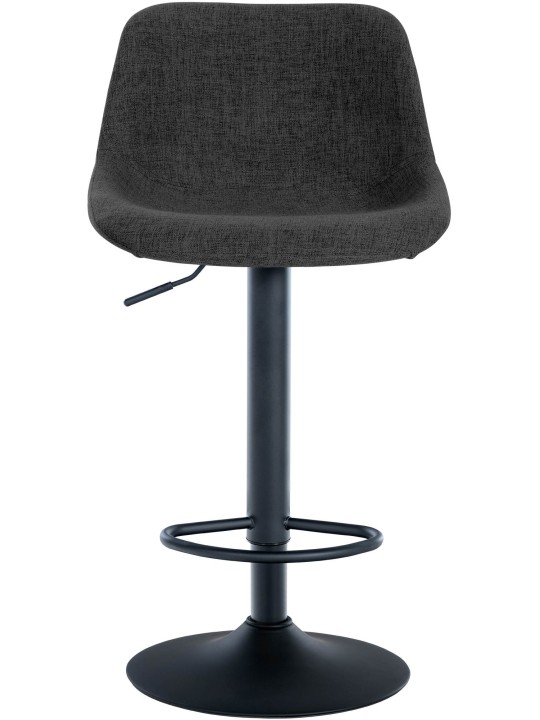 Juego de 2 taburetes de bar tela loft, negro