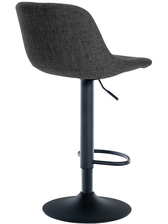 Juego de 2 taburetes de bar tela loft, negro