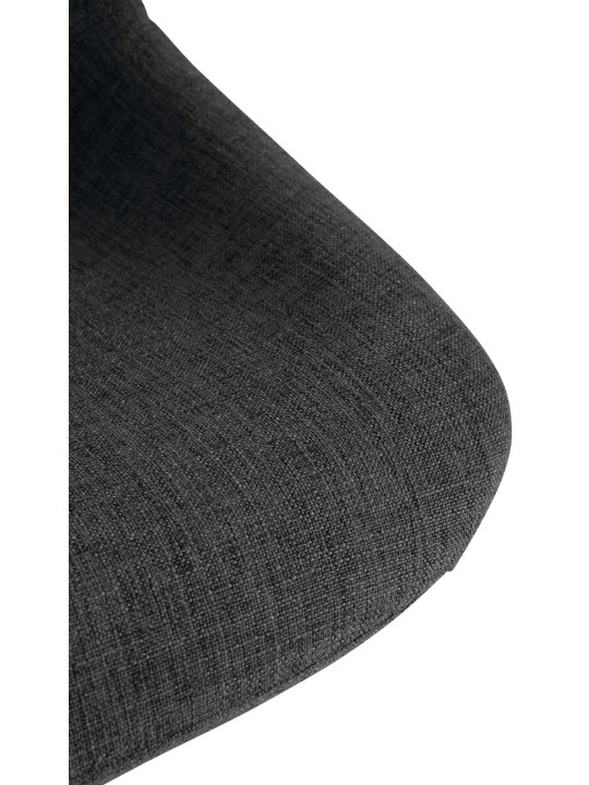 Juego de 2 taburetes de bar tela loft, negro