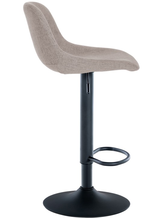 Juego de 2 taburetes de bar tela loft, taupe