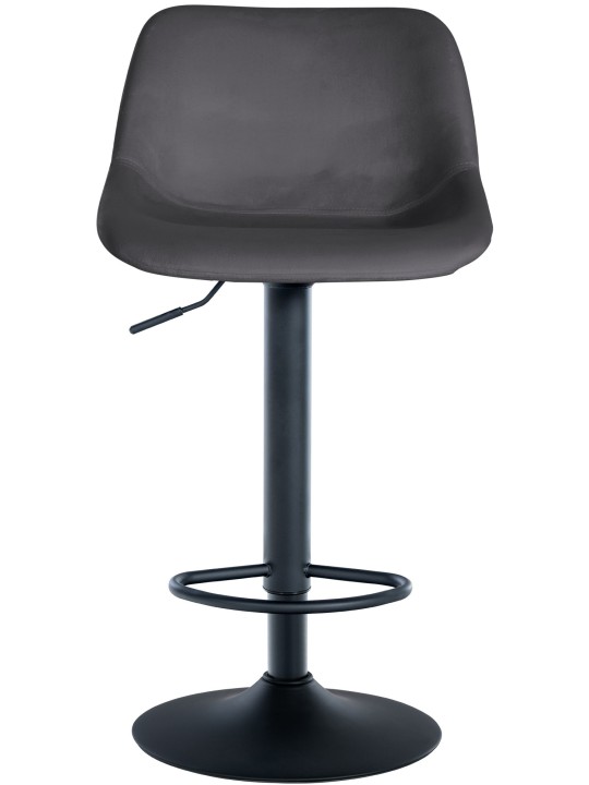 Juego de 2 taburetes de bar loft terciopelo, gris oscuro