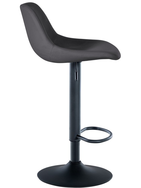 Juego de 2 taburetes de bar loft terciopelo, gris oscuro