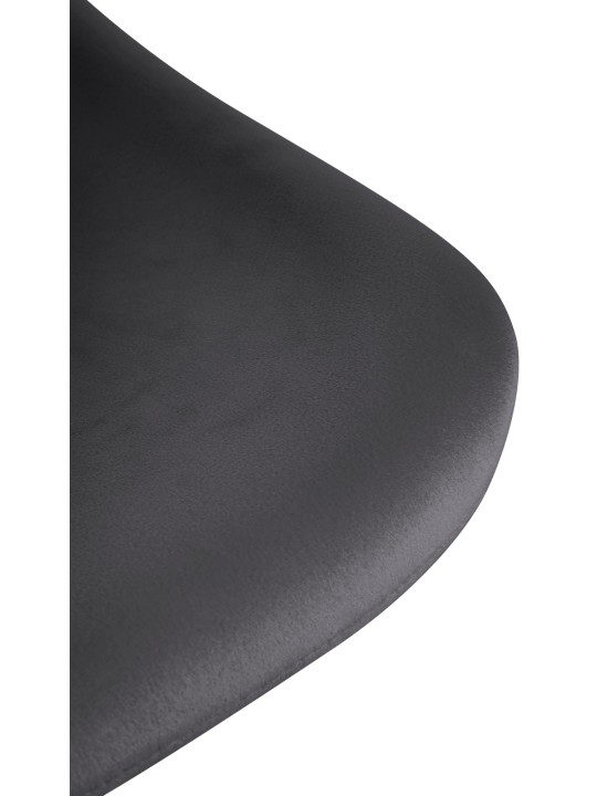 Juego de 2 taburetes de bar loft terciopelo, gris oscuro
