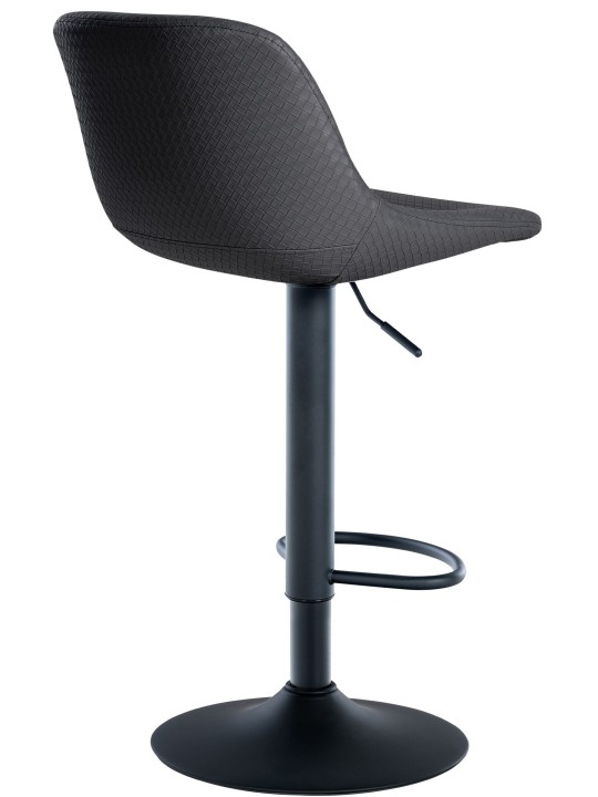 Juego de 2 taburetes de bar Loft de piel sintética, negro