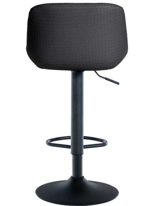 Juego de 2 taburetes de bar Loft de piel sintética, negro