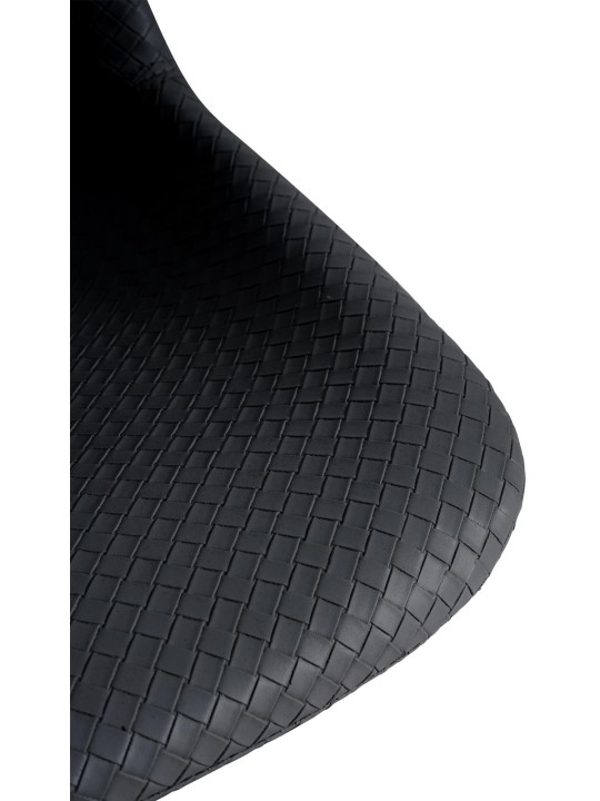 Juego de 2 taburetes de bar Loft de piel sintética, negro