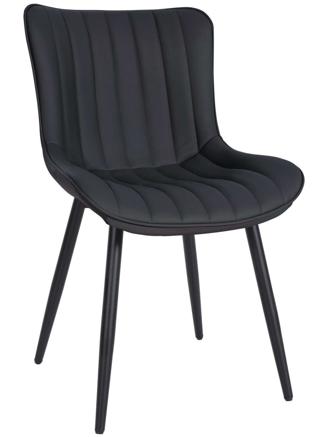 Silla Largo símil piel, negro
