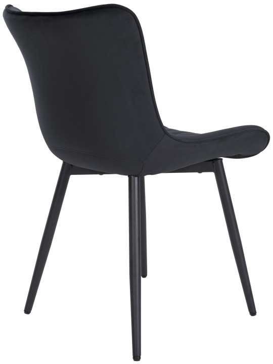 Silla Largo terciopelo, negro