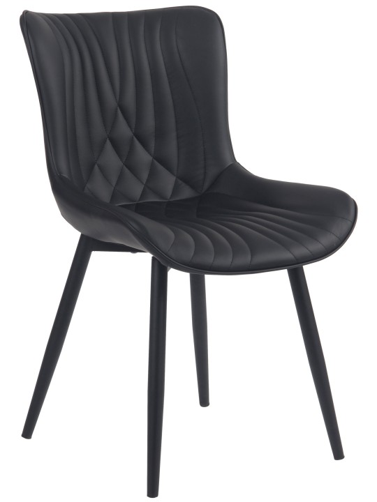 Silla Brady símil piel, negro