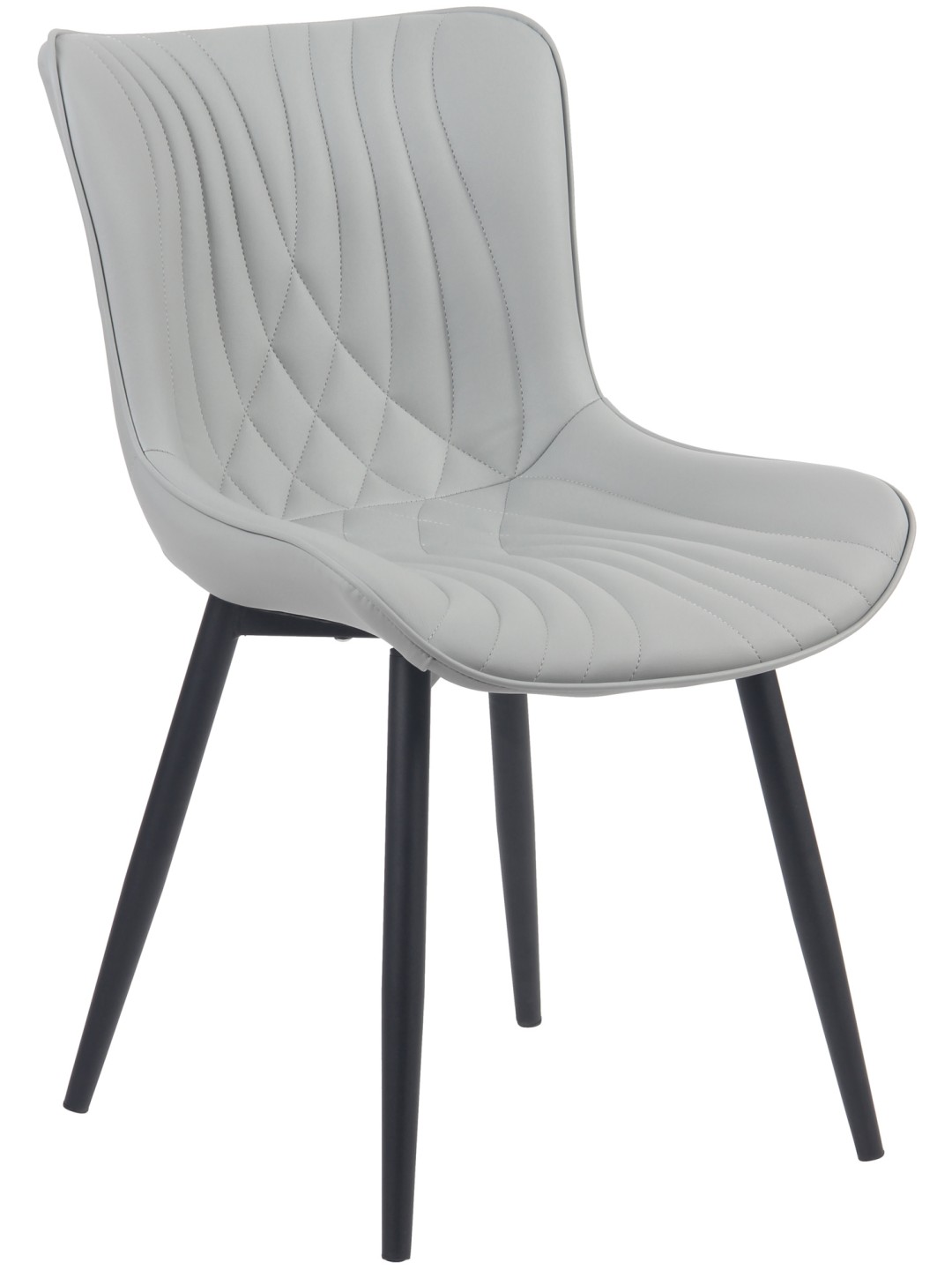 Silla Brady símil piel, gris