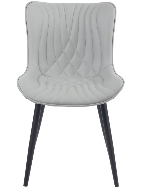 Silla Brady símil piel, gris