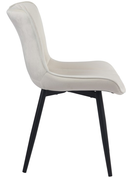 Silla Brady terciopelo, crema