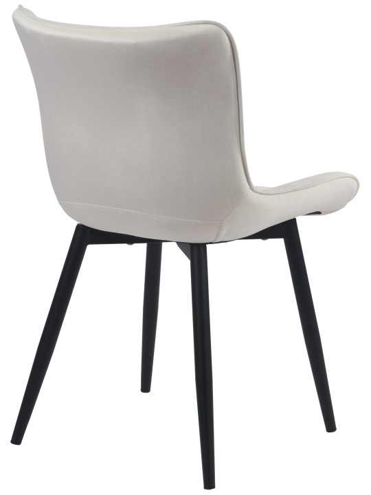 Silla Brady terciopelo, crema