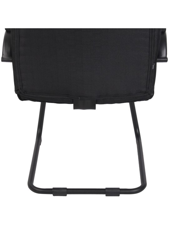 Conjunto de 2 sillas tela Atila, negro/negro