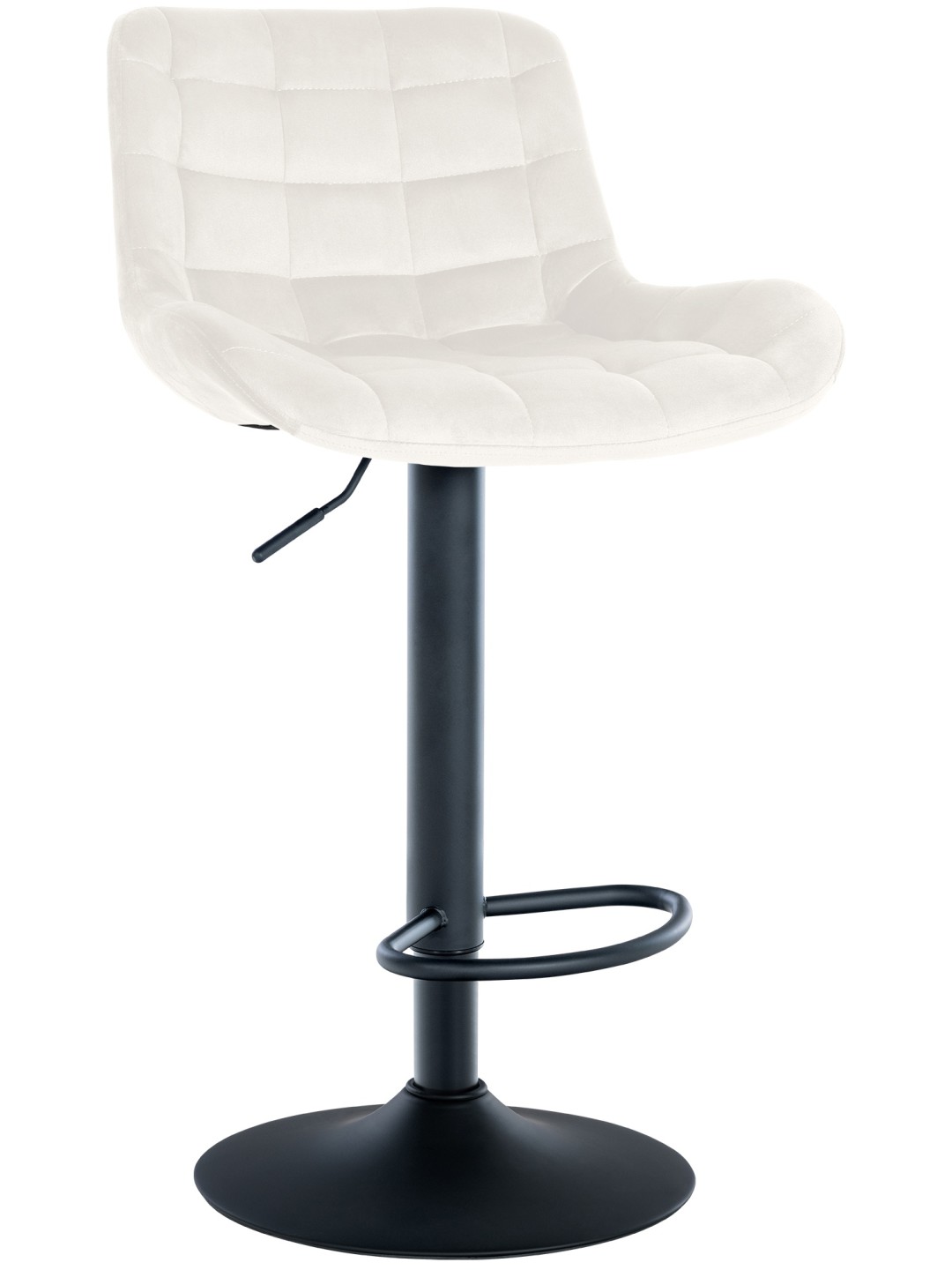 Taburete de bar Tover terciopelo, crema