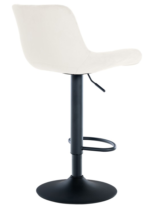 Juego de 2 taburetes de bar Tover terciopelo, crema