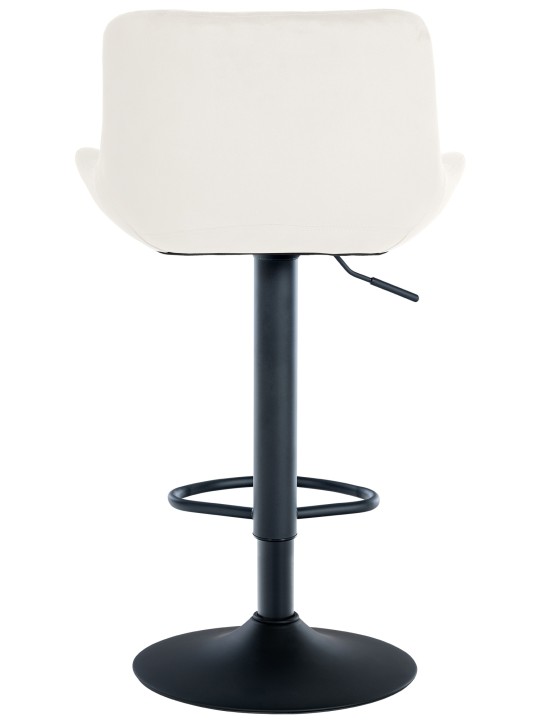 Juego de 2 taburetes de bar Tover terciopelo, crema