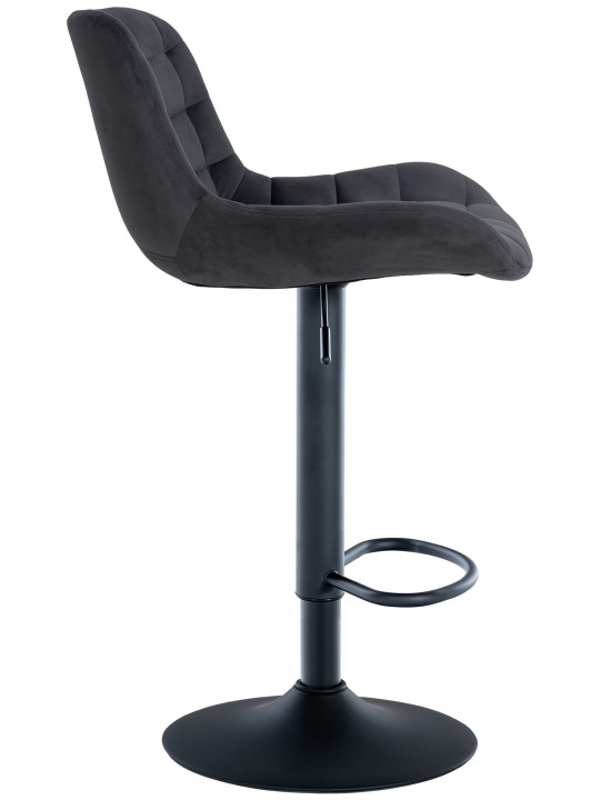 Juego de 2 taburetes de bar Tover terciopelo, negro