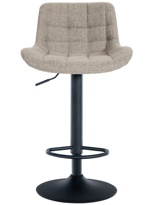 Juego de 2 taburetes de bar tela Tover, taupe