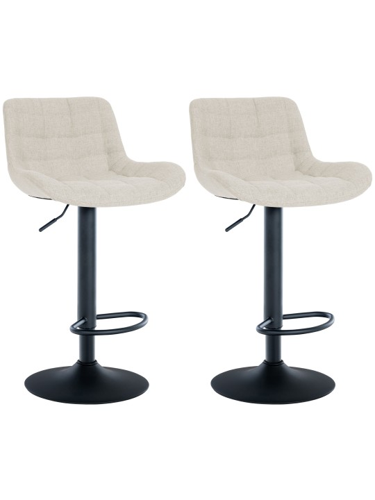 Juego de 2 taburetes de bar tela Tover, crema Juego de 2 taburetes de bar tela Tover, crema