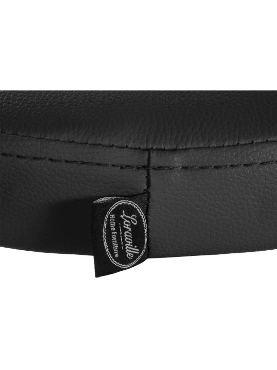 Taburete de bar Ponte piel sintética cromado, negro