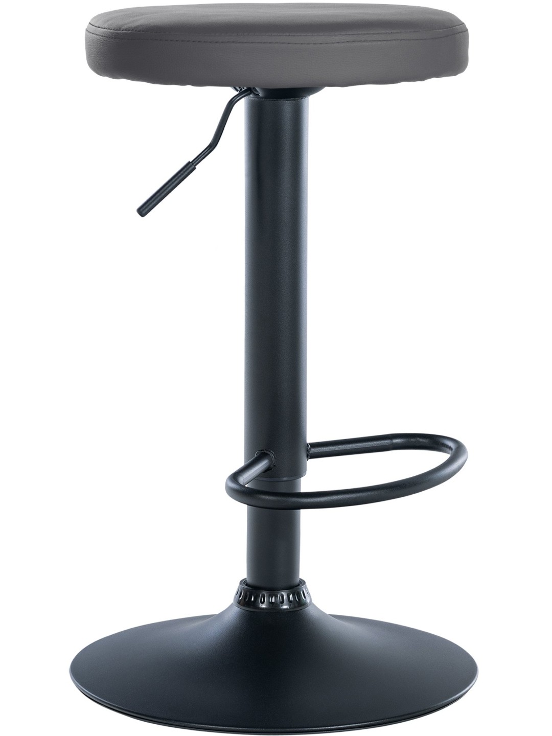 Taburete de bar Ponte piel sintética, gris