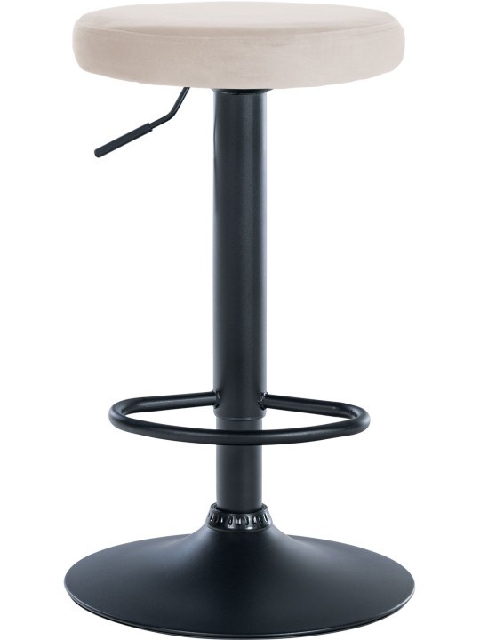 Taburete de bar Ponte terciopelo, crema Taburete de bar Ponte terciopelo, crema
