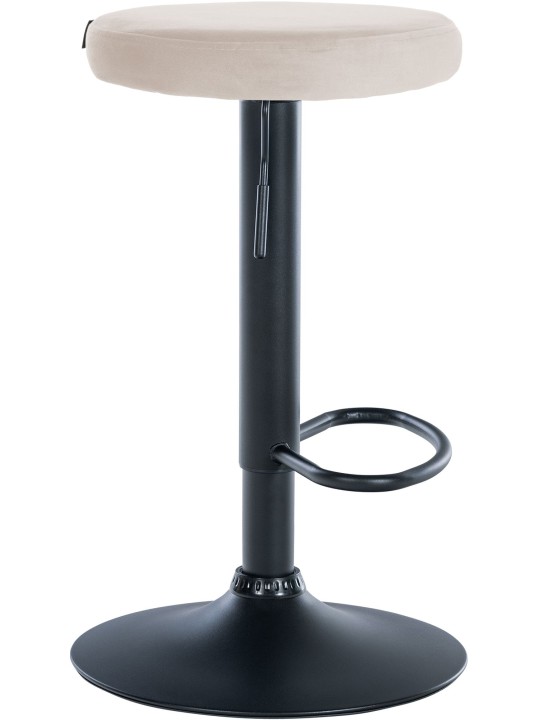 Taburete de bar Ponte terciopelo, crema Taburete de bar Ponte terciopelo, crema
