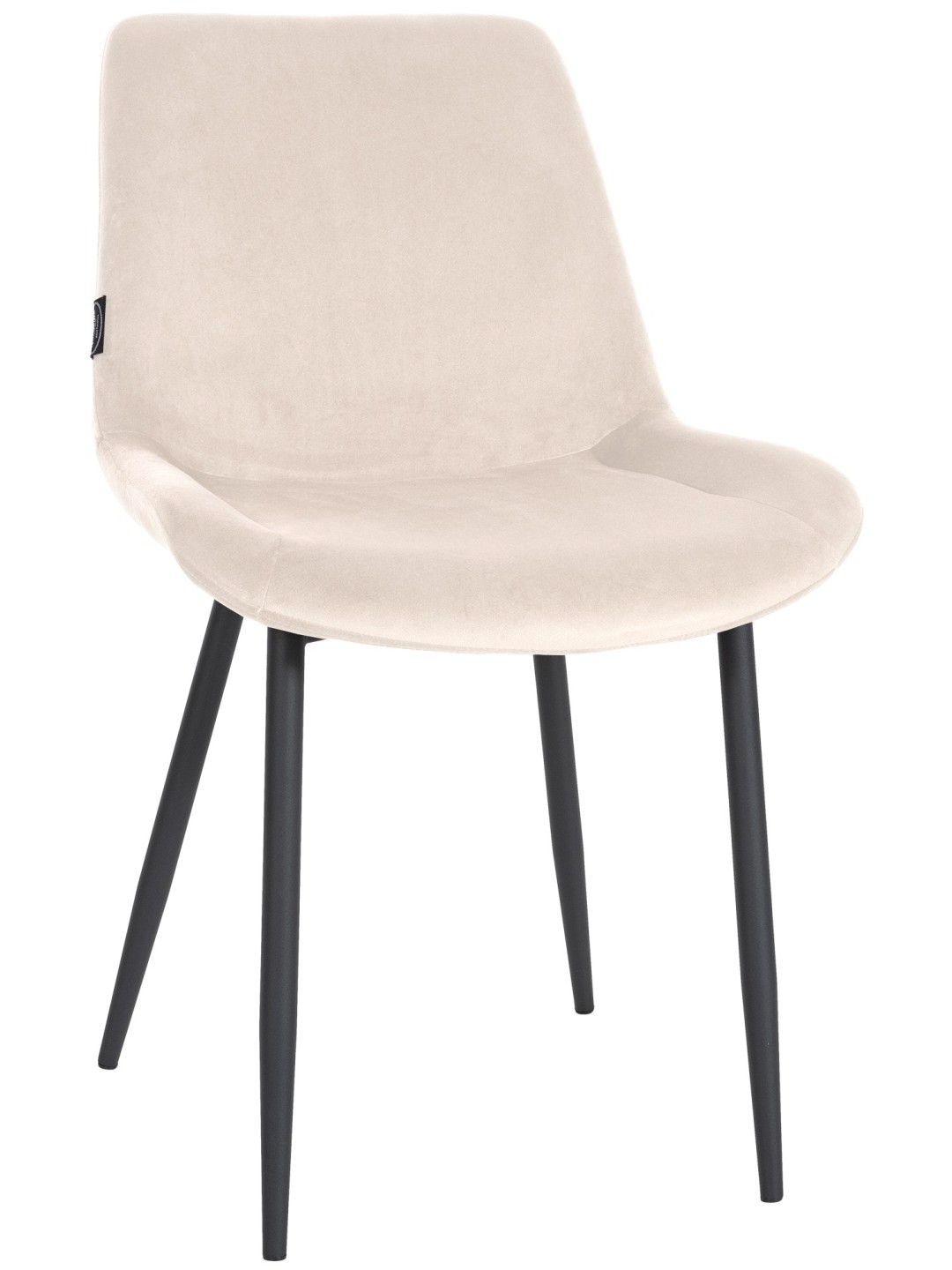 Silla de comedor Victoria terciopelo, crema