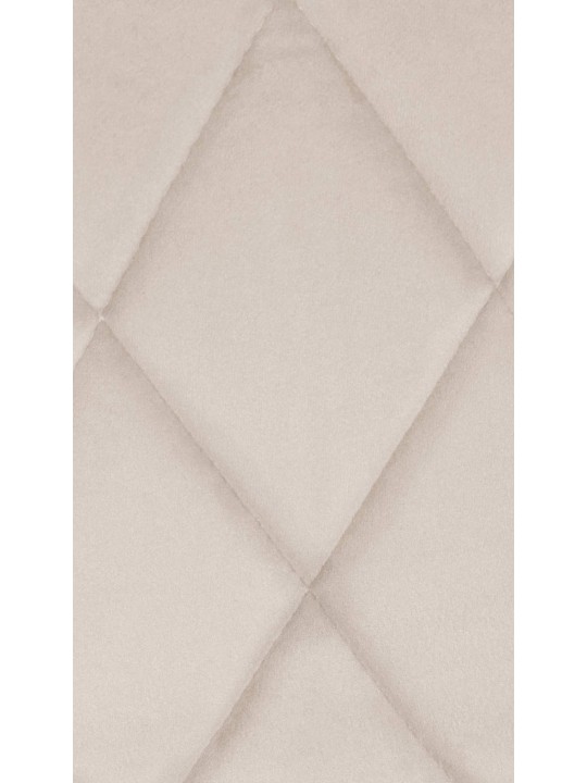 Taburete de bar Lazio terciopelo cromado, crema