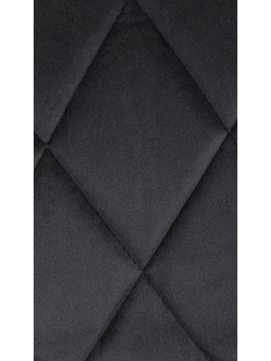 Taburete de bar Lazio terciopelo cromado, negro