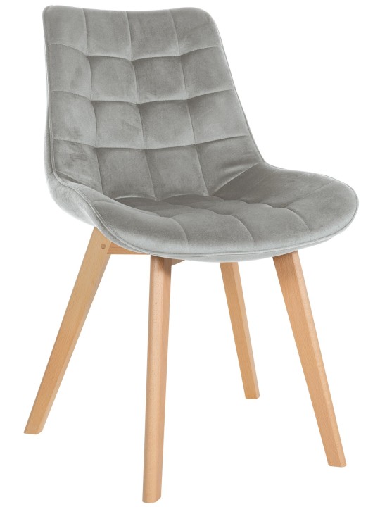 Silla Brook terciopelo, gris