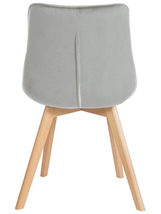 Silla Brook terciopelo, gris