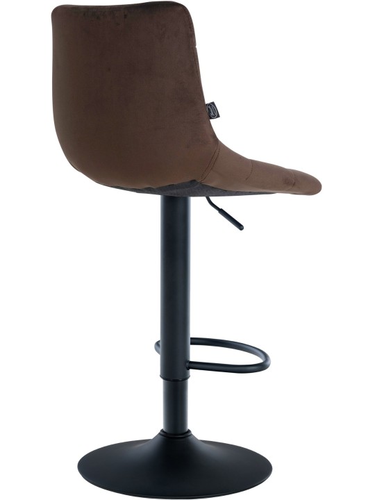 Juego de 2 taburetes de bar Jerry terciopelo, marrón Juego de 2 taburetes de bar Jerry terciopelo, marrón