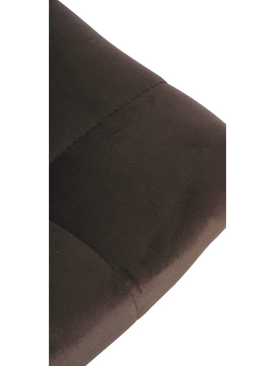 Juego de 2 taburetes de bar Jerry terciopelo, marrón Juego de 2 taburetes de bar Jerry terciopelo, marrón