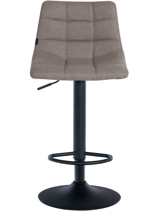 Juego de 2 taburetes de bar tela Jerry, gris