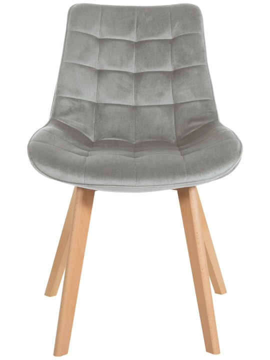 Conjunto de 2 sillas Brook terciopelo, gris Conjunto de 2 sillas Brook terciopelo, gris