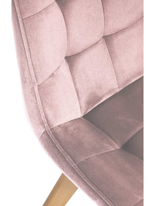 Conjunto de 2 sillas Brook terciopelo, rosa