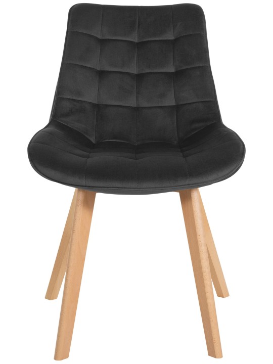 Conjunto de 2 sillas Brook terciopelo, negro Conjunto de 2 sillas Brook terciopelo, negro