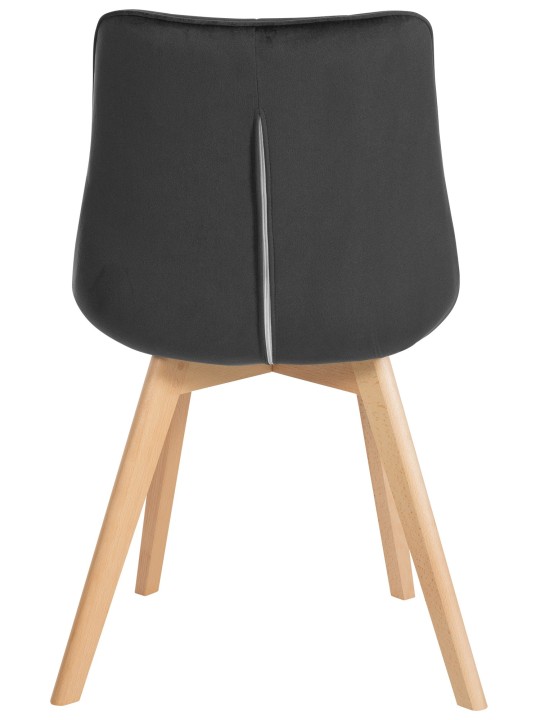 Conjunto de 2 sillas Brook terciopelo, negro Conjunto de 2 sillas Brook terciopelo, negro