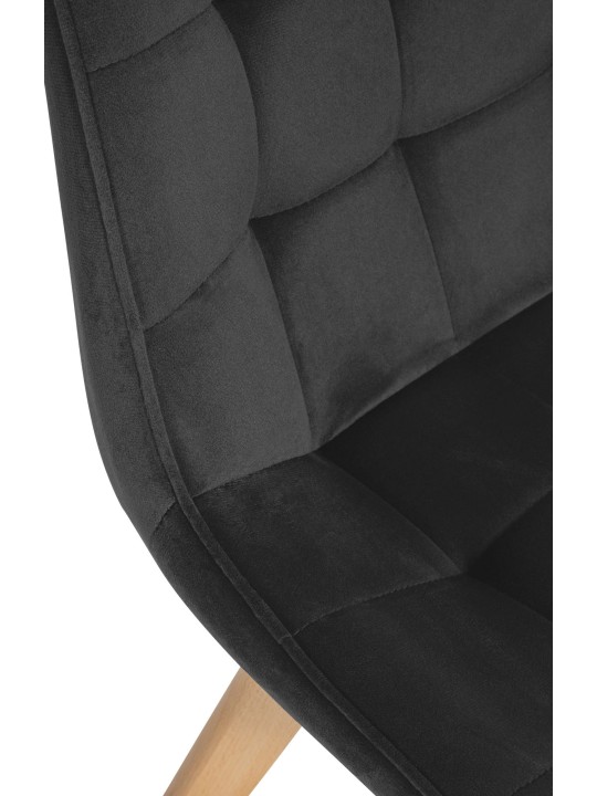 Conjunto de 2 sillas Brook terciopelo, negro Conjunto de 2 sillas Brook terciopelo, negro