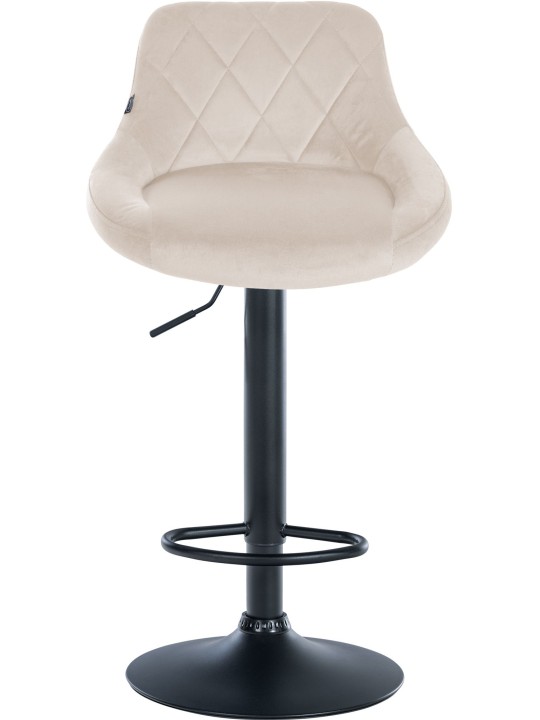 Juego de 2 taburetes de bar Lazio terciopelo, crema Juego de 2 taburetes de bar Lazio terciopelo, crema