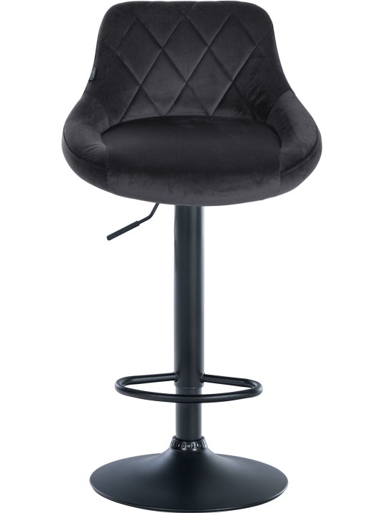 Juego de 2 taburetes de bar Lazio terciopelo, gris oscuro Juego de 2 taburetes de bar Lazio terciopelo, gris oscuro