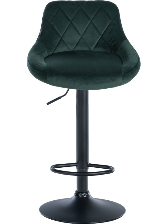 Juego de 2 taburetes de bar Lazio terciopelo, verde oscuro Juego de 2 taburetes de bar Lazio terciopelo, verde oscuro