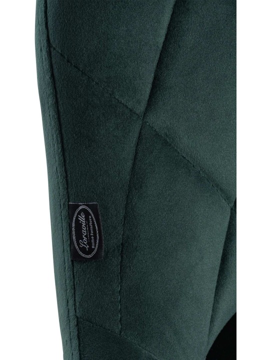 Juego de 2 taburetes de bar Lazio terciopelo, verde oscuro Juego de 2 taburetes de bar Lazio terciopelo, verde oscuro