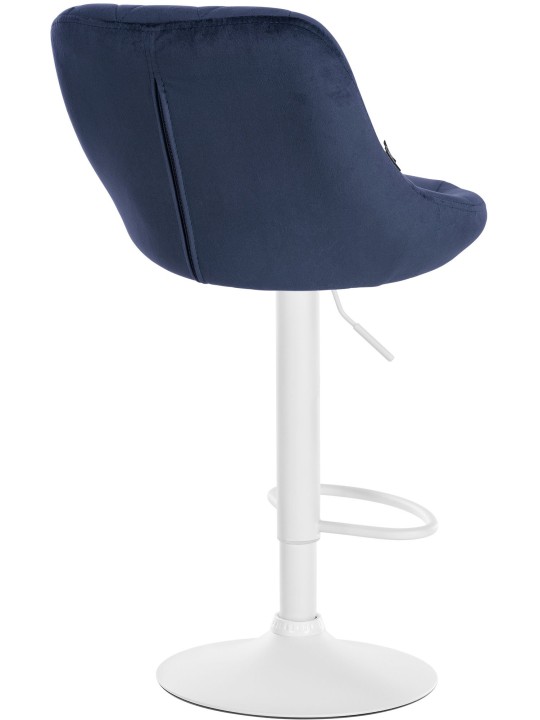 Juego de 2 taburetes de bar Lazio terciopelo, azul Juego de 2 taburetes de bar Lazio terciopelo, azul