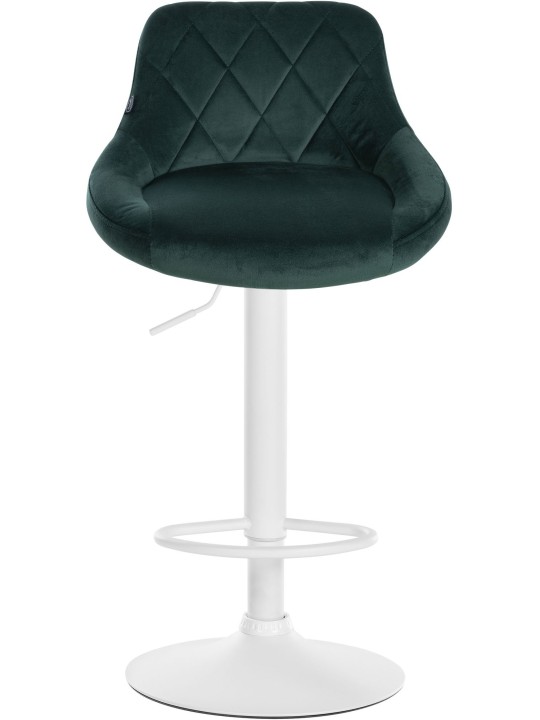 Juego de 2 taburetes de bar Lazio terciopelo, verde oscuro Juego de 2 taburetes de bar Lazio terciopelo, verde oscuro