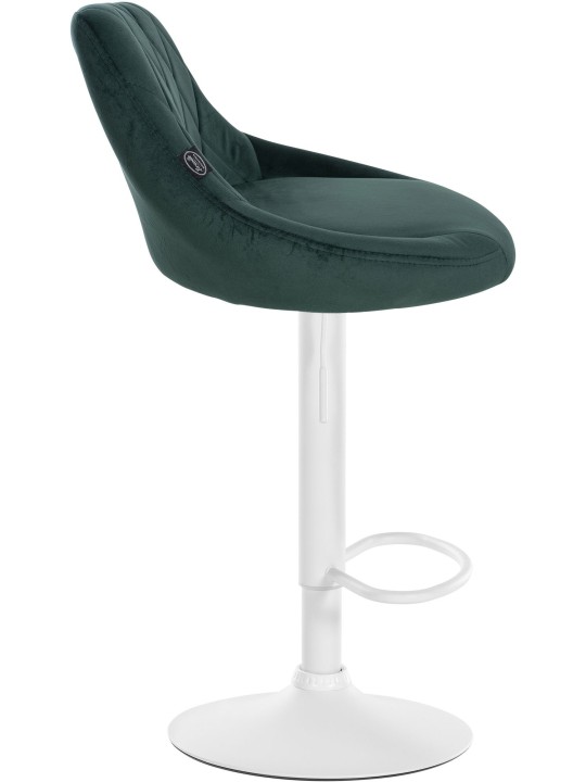 Juego de 2 taburetes de bar Lazio terciopelo, verde oscuro Juego de 2 taburetes de bar Lazio terciopelo, verde oscuro