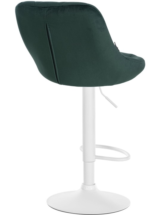 Juego de 2 taburetes de bar Lazio terciopelo, verde oscuro Juego de 2 taburetes de bar Lazio terciopelo, verde oscuro